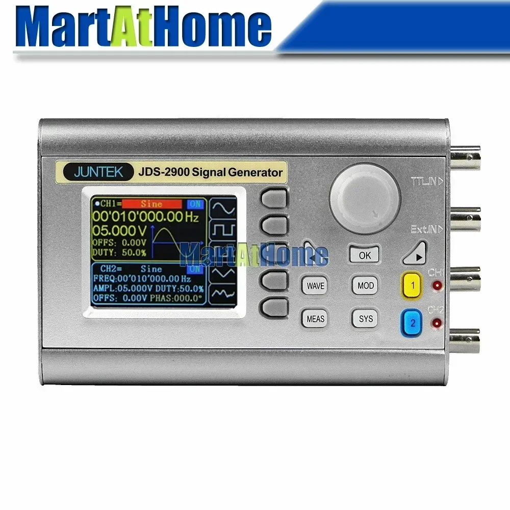Digitale, tweekanaals DDS-sign - Dual Channel Arbitrary Waveform Function Generator 60Mhz recensie en prijs